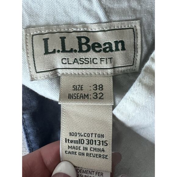 LL Bean Pants Mens 38x32 Classic Fit Cargo Blue Utility Outdoors - Picture 2 of 6